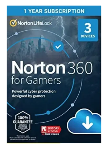 Norton 360 for Gamers, 3 users, 1 year