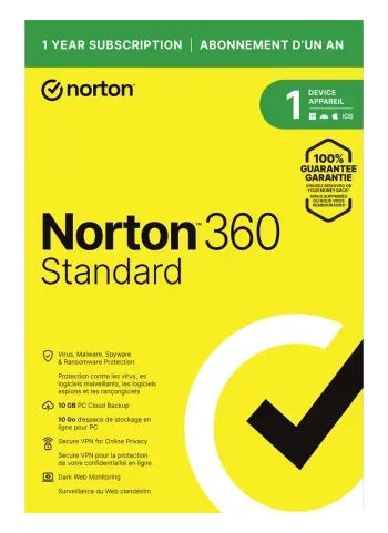 Norton 360 Standard, 1 user, 1 year