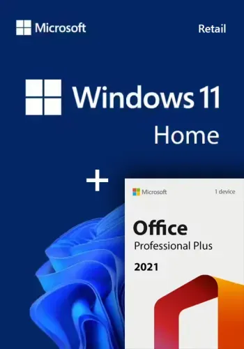 Pachet Windows 11 Home Retail + Office 2021 Pro Plus Retail